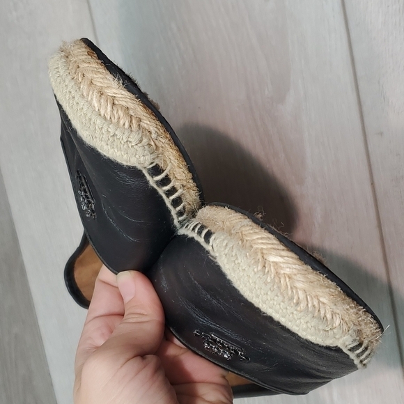 coach Womens Rhodelle Soft Lambskin Leather Espadrille Flat Loafer shoes 8.5 - Picture 4 of 10